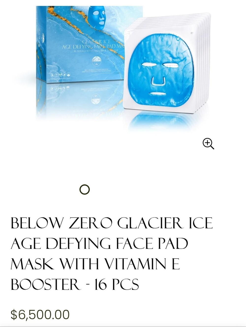 BELOW ZERO Glacier Ice Age-Defying Face Pad Mask — Blue (16 pcs)